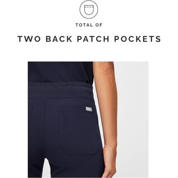 FIGS Livingston Basic Scrub Pants for Women — Yoga Waistband, 2 Pockets - Picture 5 of 7